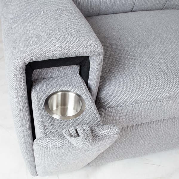 Hörnbäddsoffa ODELIA-2 256x218x99 cm Grå Förvaring