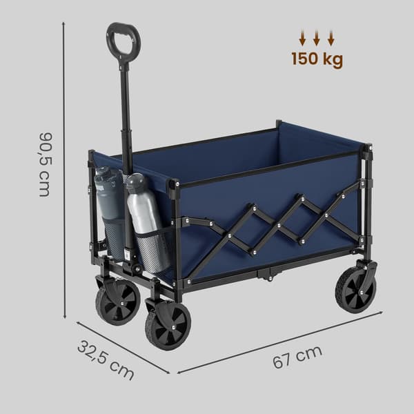 Sammenleggbar Vogn 42x67x90,5 cm Blå Stål
