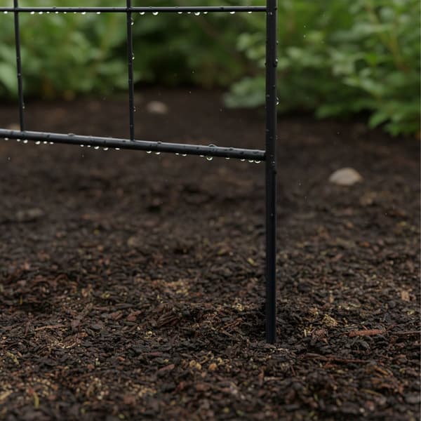 Trellis sæt 193x58x1 cm sort stål, Kodustaar