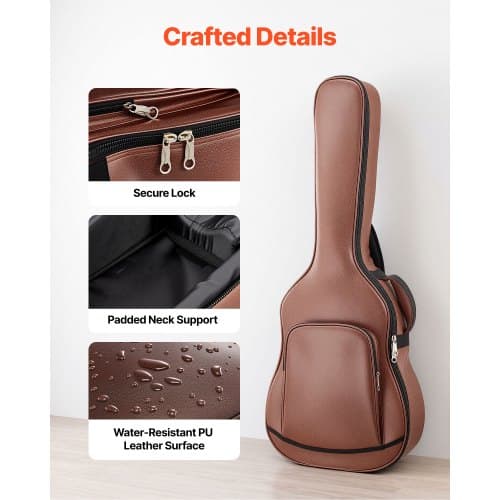 Akustisk gitarr hårt fodral 119,5x41 cm brun
