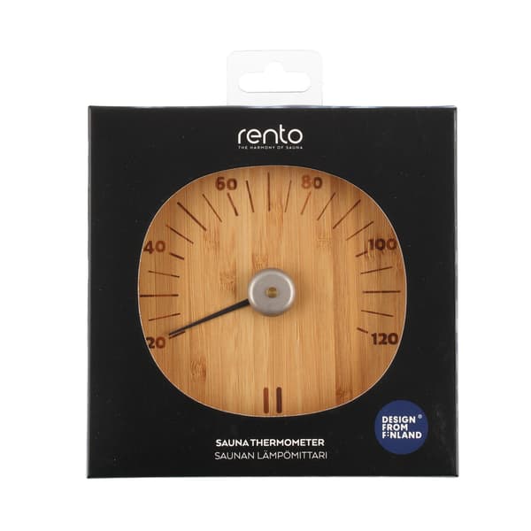 Bastu Termometer RENTO 15x2,5x14 cm Bambuträd