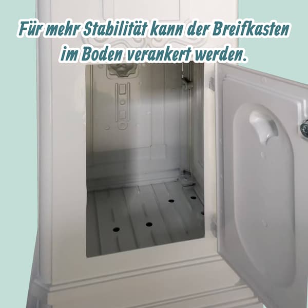 Fritstående postkasse antik stil aluminium, Kodustaar
