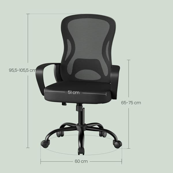 Netstol, ergonomisk Kontorstol, Skrivebordsstol med Vippefunktion