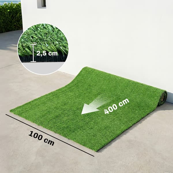 Tekonurmimatto 100x400 cm Vihreä Polypropeeni