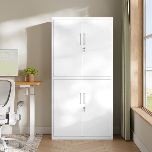 Arkivskap 40x80x180 cm Hvit Stål