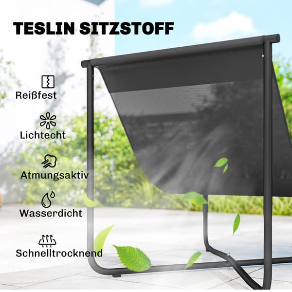 Loungefåtölj 76x92x76 cm Mörkgrå Stålram
