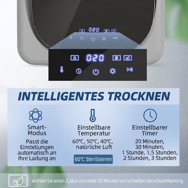 Ventileret tørretumbler 4 kg 48x40x56 cm sølv