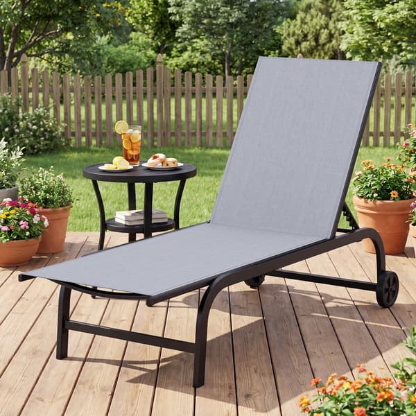 Udendørs liggestole 2 stk 36x190 cm grå