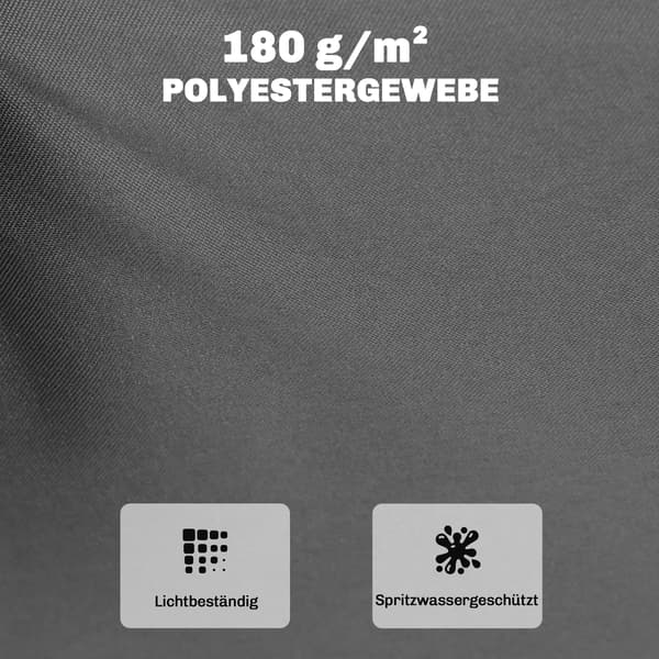 Bänkdyna 110x46 cm Mörkgrå Vattenavvisande Polyester
