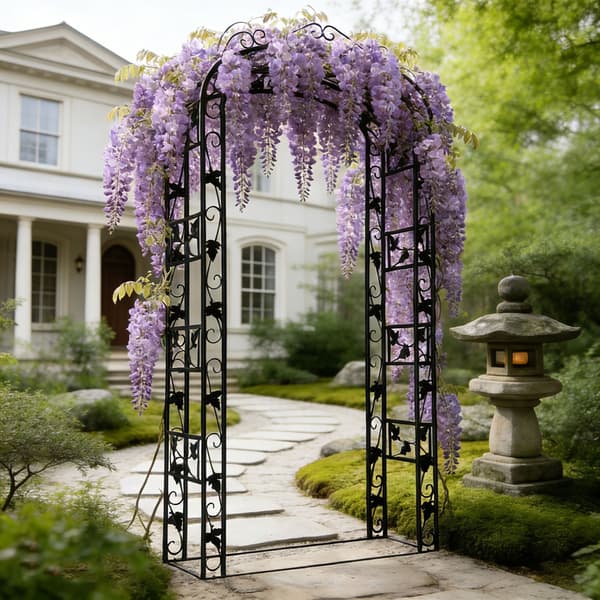 Rose Arch Metall Svart, Kodustaar