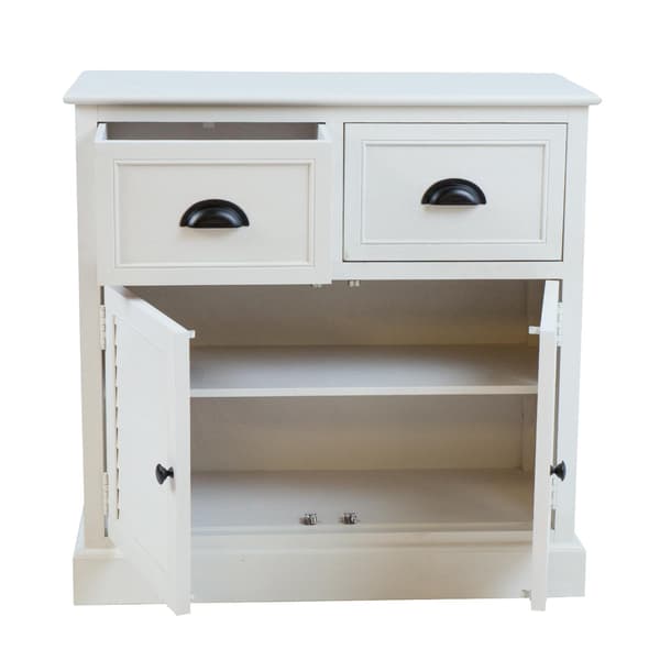 Skåp 75x33x75 cm vitt trä