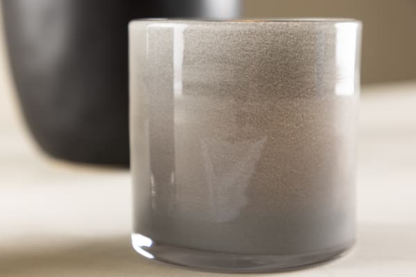 Lanterne Glora 10x10 cm Lysegrå Glas