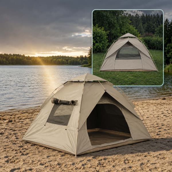 Campingtelt til 3–4 personer, pop-up, Kodustaar