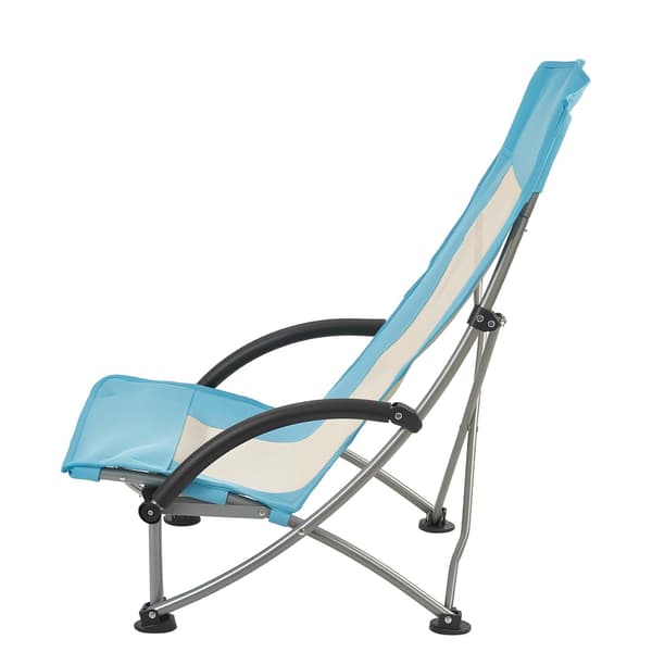Sammenklappelig strandstol 88x89x131 cm lyseblå