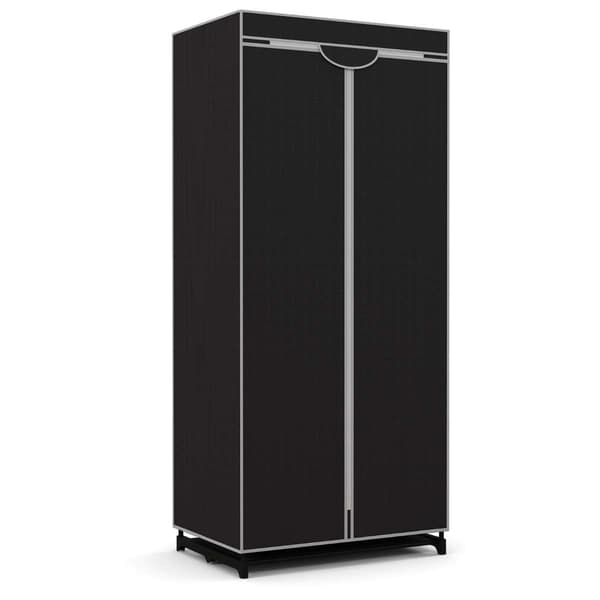 Lærredsgarderobe, 74x50x172 cm, Sort , Star