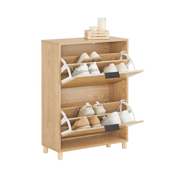 Skoskab 60x24x83 cm Lys Træ