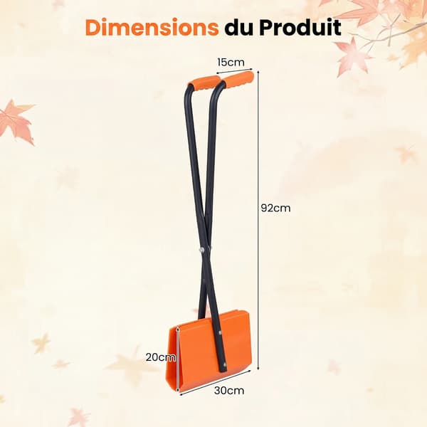 Leaf Grabber 92 cm 30x15x92 cm oranssi/musta