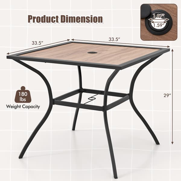 Patio Dining Table, 85x85x74 cm, Ruskea Musta , Star