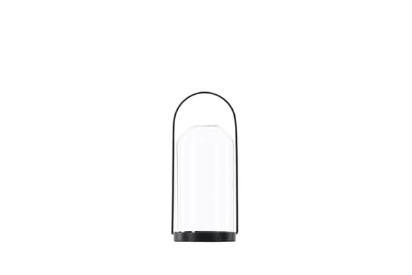 Lanterne Flora 25x11 cm Sort Glas