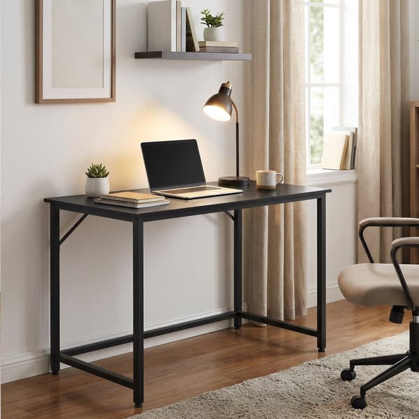 Skrivebord 50x100x75 cm Svart Stål