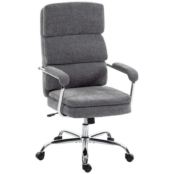 Kontorsstol 65x72,5x110-118 cm grå/silver