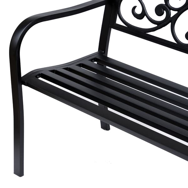 Havebænk, 127x60x89 cm, Sort