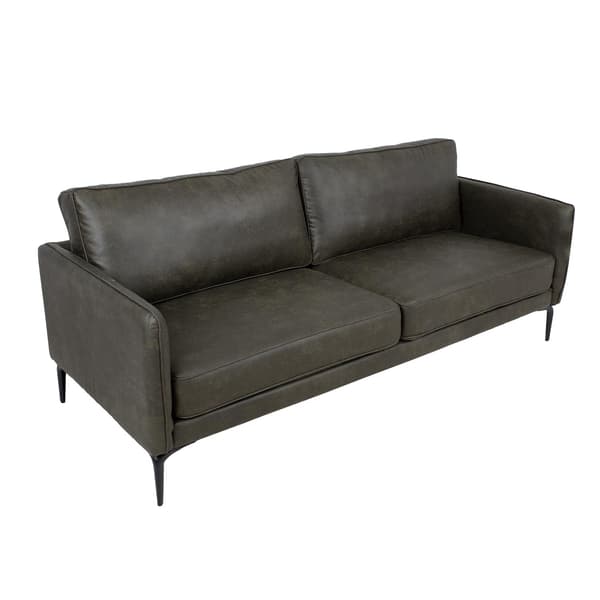 Soffa SOFIA 195x83x82 cm mörk oliv, metallram