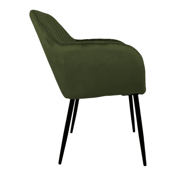 Stol Evelin 58x59x81 cm Grøn Fløjl