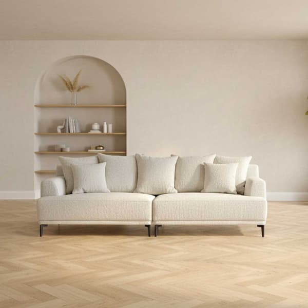 Soffa MAGNOLIA 4-sits 264x96x76 cm ljusbeige