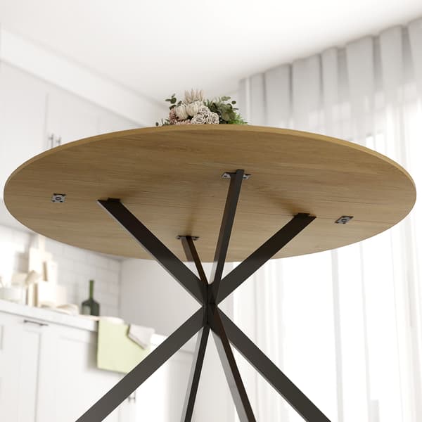 Spisebord, 100x75 cm, Eg, Stål