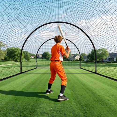 Baseball Batting Cage, 606x366x250 cm, Sort, Netværk