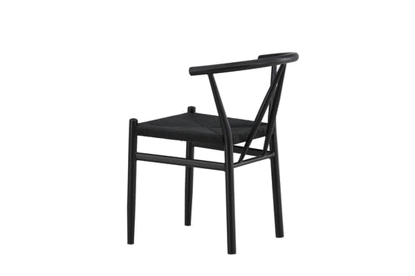 Spisebordsstol Alfons 41x46x41 cm Sort Stål Reb