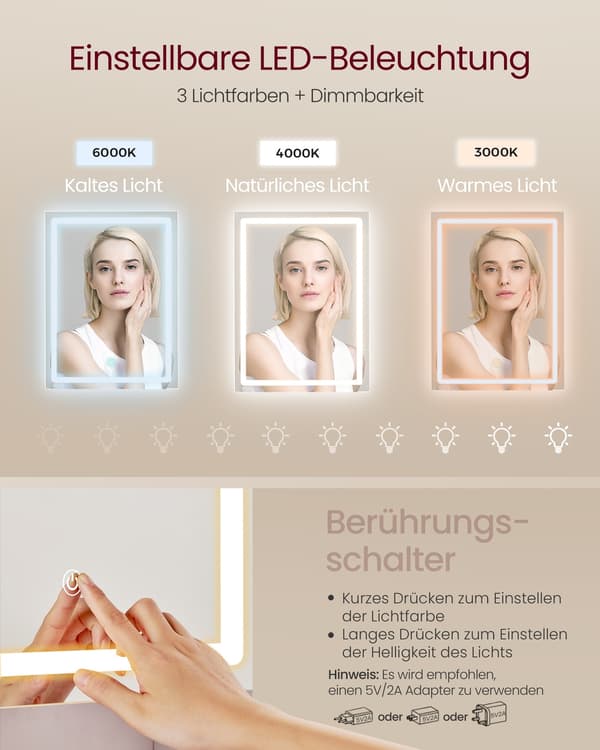 Sminkbord 40x90x145 cm Vit