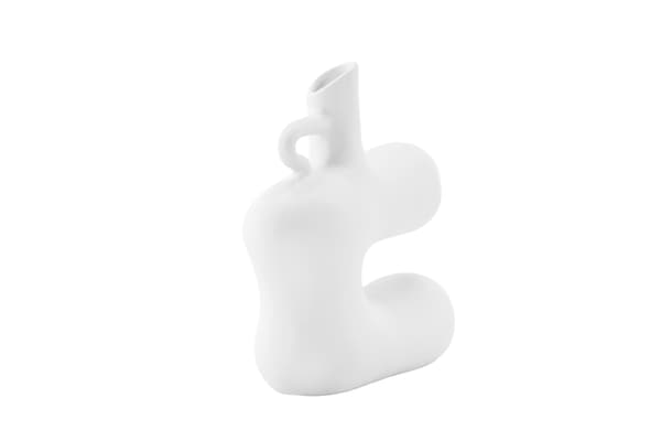 Vase Dity 19x18x7 cm Hvid Stentøj