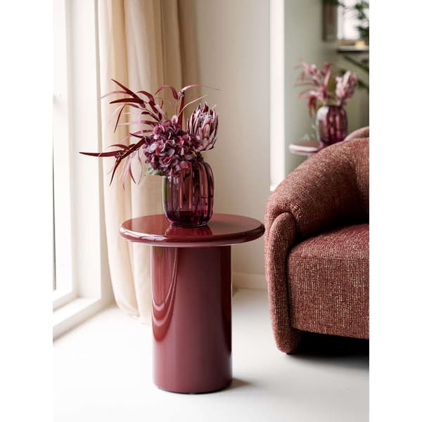 Vase 17x17x21 cm Rød Glas
