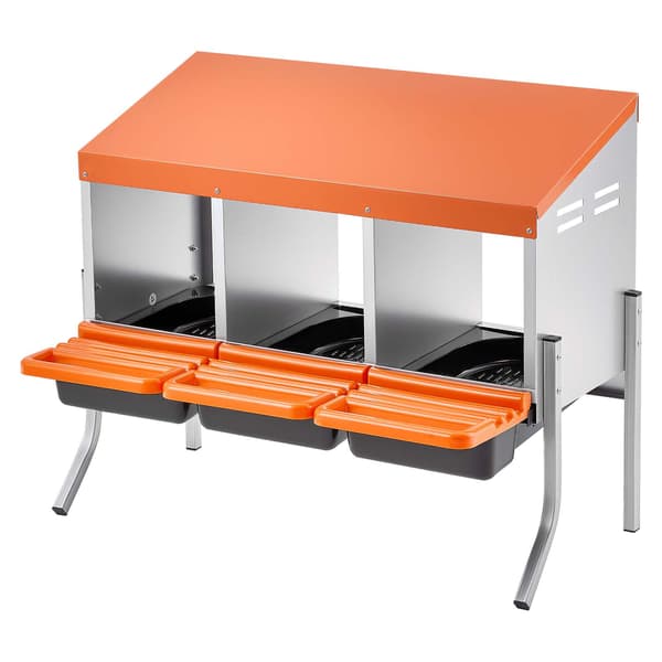 Hönsrede, 79,5x52,5x67,5 cm, Orange, Galvaniserat stål