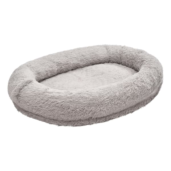 Hundsäng för människa, 132x86x24 cm, Grå, Memory Foam