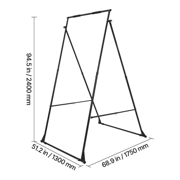 Yoga svingstativ, 175x130x240 cm, multifunktionel stålramme