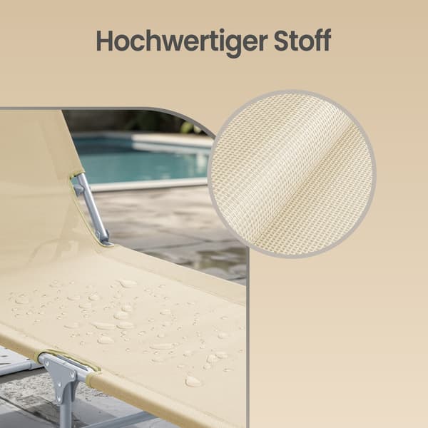 Solstolsset 189x53x28,5 cm Beige
