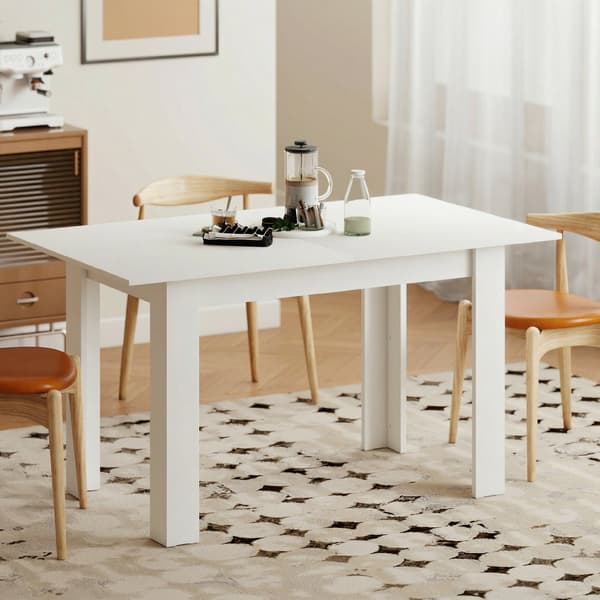Förlängningsbar matbord 140/180x80 cm vit