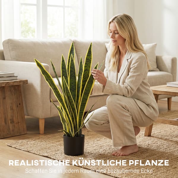 Kunstig Sankt Paulia, 15x77 cm, Grøn, Plastik