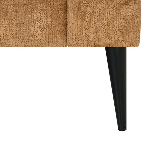 Hörnsoffa 300x205x90 cm Brun Tyg