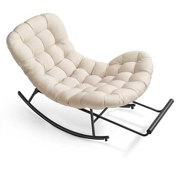 Gungstol 118x85x85 cm Beige Stål