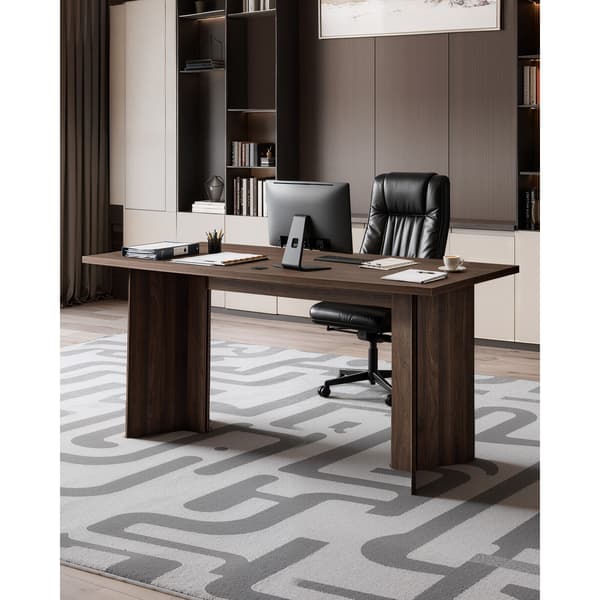 Executive skrivebord, 160x80x76 cm, valnød, træ