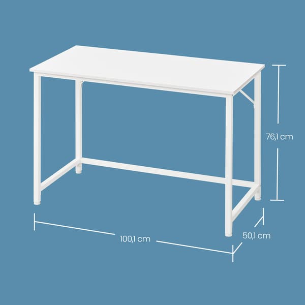 Skrivebord, 100x50x76 cm, Hvit