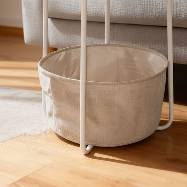 Sidobord, Rund, Beige, Kodustaar