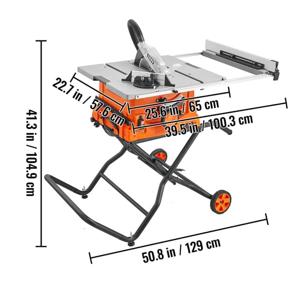 Bordsav, 25,4 cm klinge med stativ, 63,5 cm ripkapacitet, elektrisk