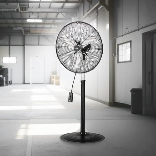 Søjleventilator, 67x60x131 cm, Sort, Justerbar højde