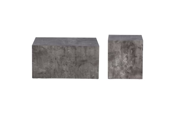 Sofabordssæt York 80x60 cm Grå MDF