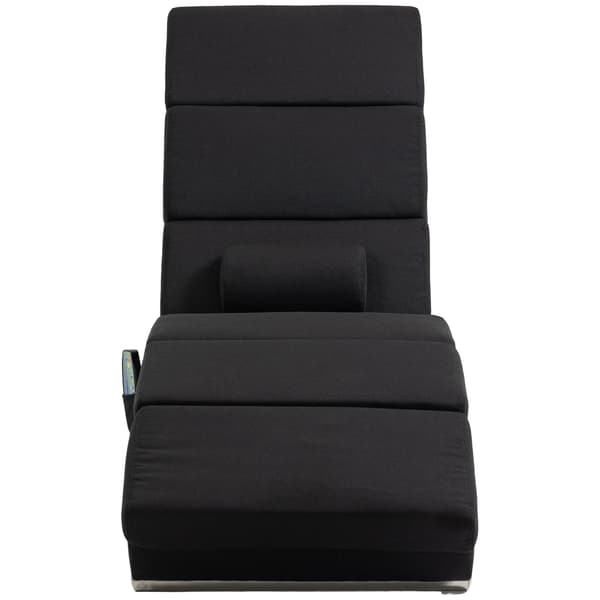 Massagestol med 8 vibrationspunkter 56x168x84 cm Sort